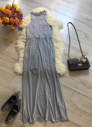 E dc-сукня максі)плаття сіре