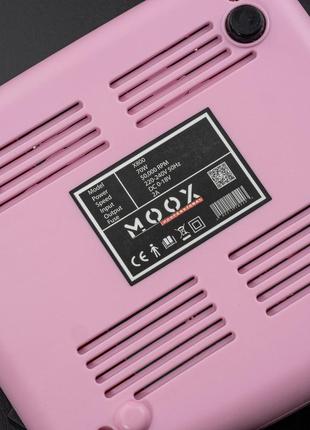 Фрезер для манікюру moox x800 на 50000 об./хв, 70 вт., рожевий5 фото