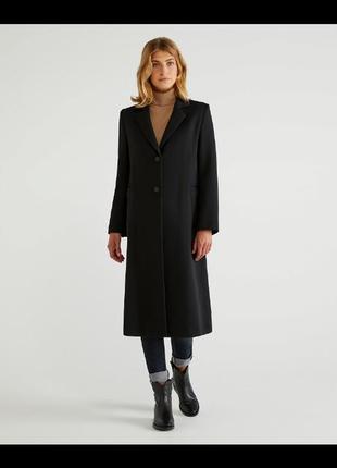 Класичне кашнмірове довге пальто benetton