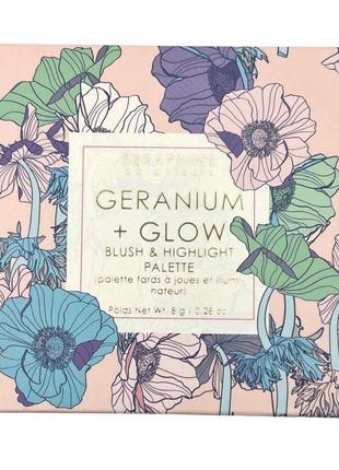 Палетка румяна + хайлайтер seraphine botanicals geranium + glow - blush & highlight palette heliopink 8 г7 фото