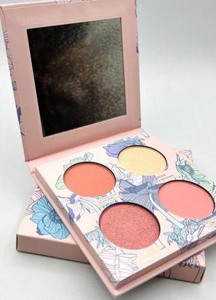 Палетка румяна + хайлайтер seraphine botanicals geranium + glow - blush & highlight palette heliopink 8 г8 фото