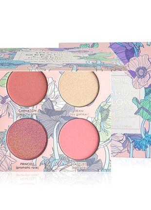 Палетка румяна + хайлайтер seraphine botanicals geranium + glow - blush & highlight palette heliopink 8 г1 фото