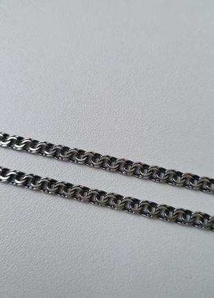 Серебряная цепочка цепочка бисмарка. 60 см