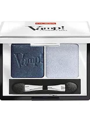 Тени для век pupa vamp! compact duo eyeshadow 012 - magnetic blue (магнетический синий)