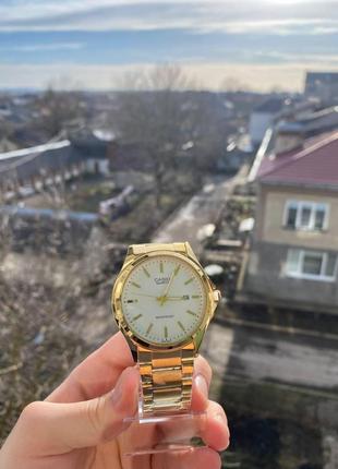 Золотые мужские наручные часы casio / касио3 фото