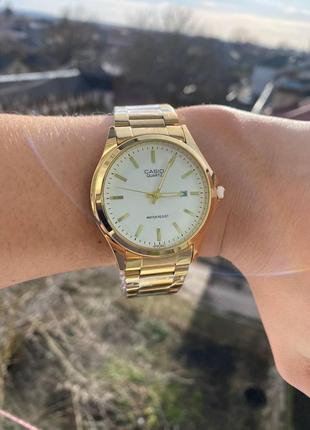Золотые мужские наручные часы casio / касио5 фото