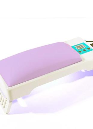 Лампа для маникюра с подлокотником sun yc-09, 120 вт., розовая2 фото