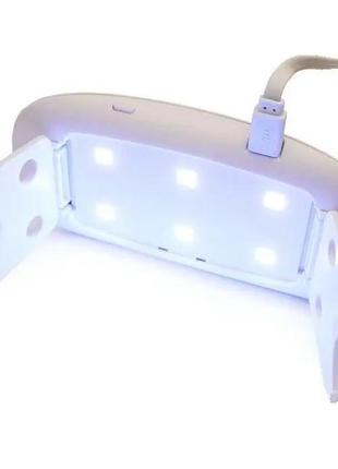 Компактна лампа uv/led sun mini для нігтів на usb-кабелі, рожевий2 фото