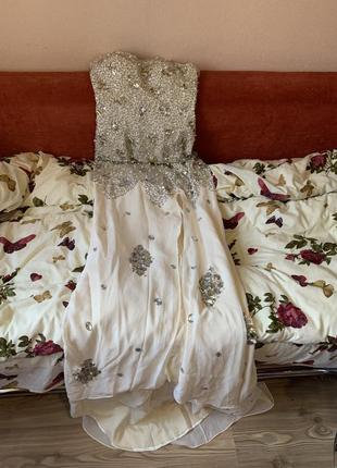 Шикарное вечернее выпускное свадебное платье2 фото