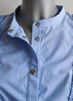 Блуза  twinset блакитного кольору з мереживом5 фото