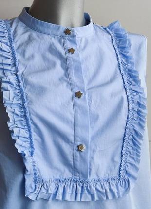 Блуза  twinset блакитного кольору з мереживом4 фото