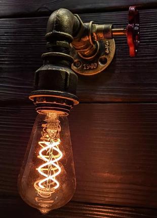 Настенная лампа/бра в стиле industrial loft/изделия из труб/ручная работа!2 фото