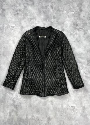 Jil sander leather jacket women шкіряна куртка