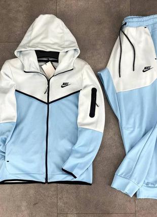 Весенний голубой спортивный костюм nike tech fleece блакитний чоловічий костюм nike tech fleece1 фото