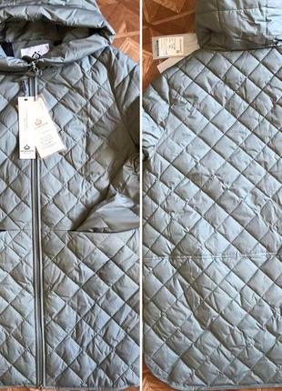Куртка женская стеганая р.48-58 демисезонная утепленная куртка с капюшоном фабрика китай8 фото