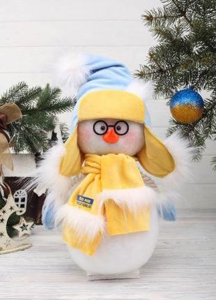 Інтер'єрна фігурка новорічна сніговик все буде україна 32 см3 фото