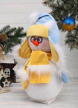 Интерьерная фигурка новогодняя снеговик все будет украина 32 см