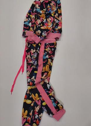 Яркий трикотажный костюм kids couture с минни и микки 5-6 лет