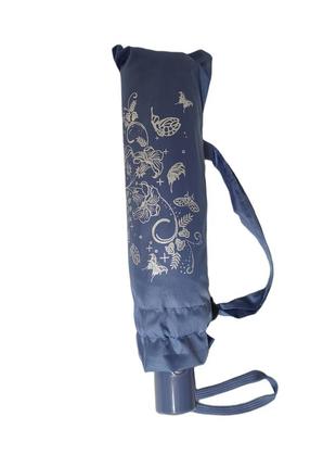 Женский голубой зонт автомат с проявляющимся рисунком2 фото