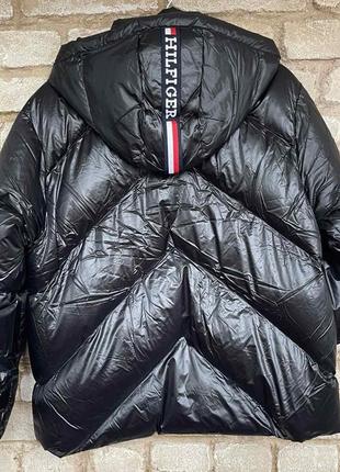 Куртка пуховик tommy hilfiger размер l-xl с утиным пухом томми хилфигер оригинал  оригинал10 фото