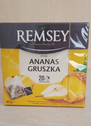 Чай в пакетиках remsey ananas gruszka, 20 шт, польща