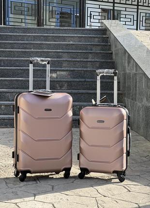 Ударопрочный wings средний чемодан дорожный m на колесах польша 75 литров5 фото