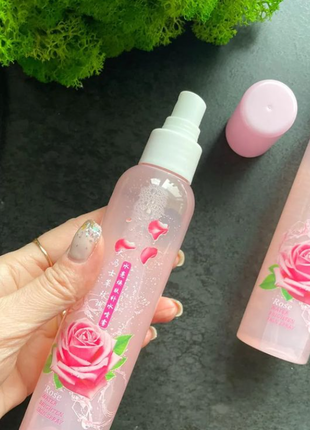 Спрей- сироватка для обличча hanhuo rose water brighten skin spray з дозатором з трояндою, 125 мл