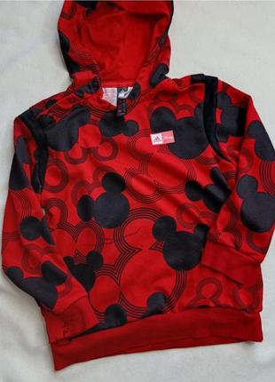 Спортивная кофта adidas mickey mouse. на 3-4 роки. нюанс фломастер на кофті ,