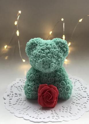 Handmade мыло медвежонок с розой 🌹