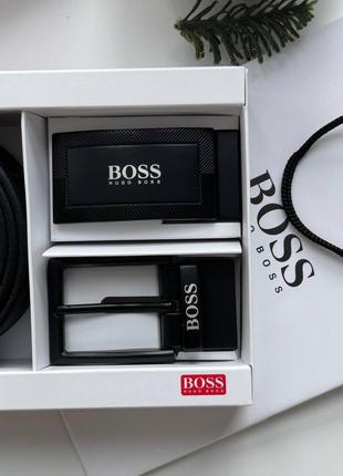 Чоловічий шкіряний ремінь hugo boss оригінал2 фото