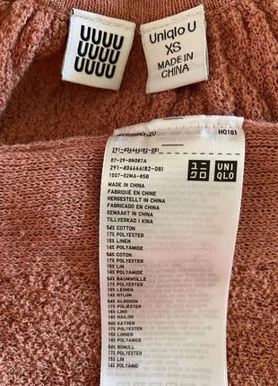 Uniqlo u  💯 % оригинал  фирменное хлопково-льняное платье из шикарной графированной ткани3 фото