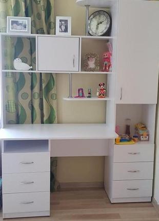 Стол оскар прямой аляска+белый