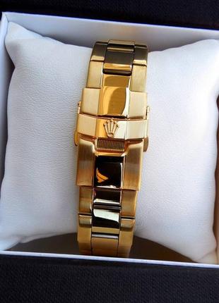 Золотий унісекс наручний годинник rolex / ролекс8 фото