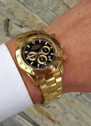 Золотий унісекс наручний годинник rolex / ролекс2 фото