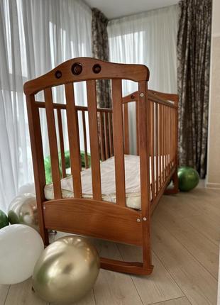Кроватка детская деревянная2 фото