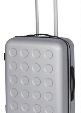 Срібна валіза чемодан ручна поклажа багаж в літак 32 л1 фото