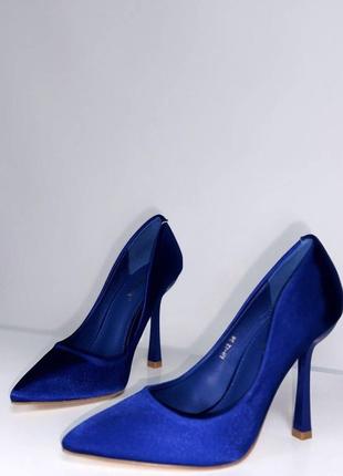 Туфли на каблуках черные бежевые синие4 фото