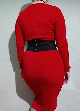 Червона вечірня сукня, облягаюче плаття6 фото