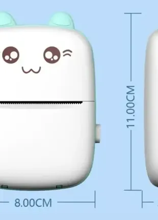 Бездротовий міні принтер для айфона та андроїд портативний дитячий принтер для друку фотографій міні3 фото