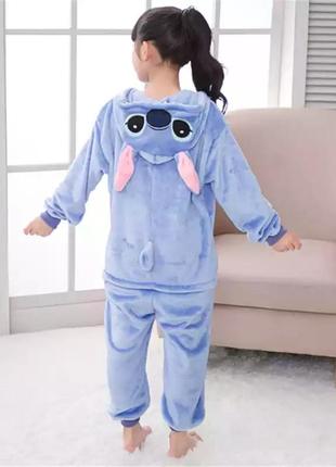 Костюм кигуруми стич синий пижама пижамы детские взрослые костюмы кингуруми стич голубой ститч кенгурушки 1106 фото