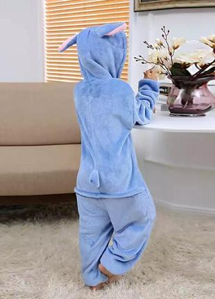 Костюм кигуруми стич синий пижама пижамы детские взрослые костюмы кингуруми стич голубой ститч кенгурушки 1104 фото