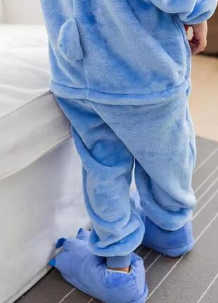 Костюм кигуруми стич синий пижама пижамы детские взрослые костюмы кингуруми стич голубой ститч кенгурушки 1102 фото