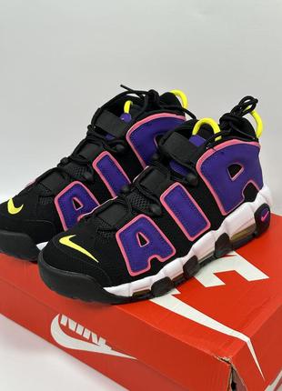 Оригінал кросівки nike air more uptempo 96 black purple