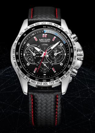 Стильний чоловічий наручний годинник megir спортивний6 фото
