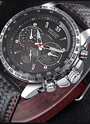 Стильний чоловічий наручний годинник megir спортивний4 фото