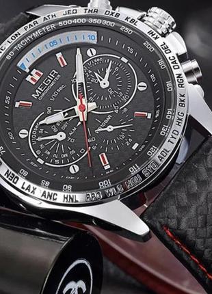 Стильний чоловічий наручний годинник megir спортивний7 фото