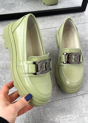 Салатові натуральні лофери  teresa