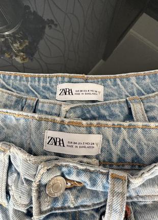 Шорты zara, джинсовые шорты mom fit zara, джинсовые шорты 1975 high waist mom fit7 фото