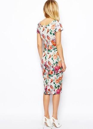 Распродажа платье asos миди классическое с цветочным принтом в стиле моники белучки4 фото