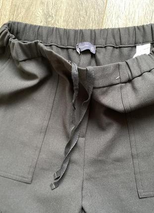 Фірмові чорні штани карго прямі з карманами висока талія l6 фото
